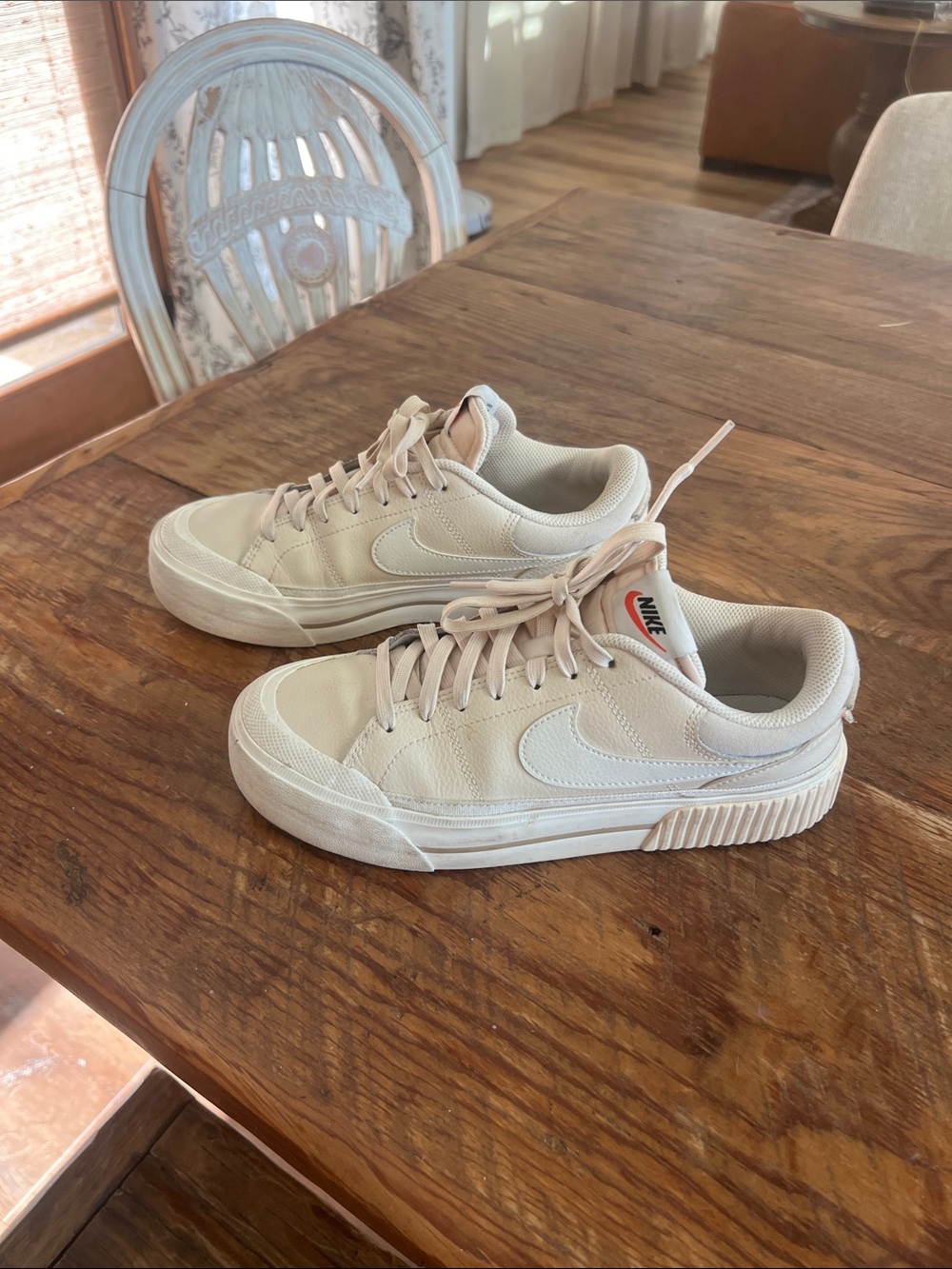 Nike Men’s Low-Top Sneakers in Cream/Off-White